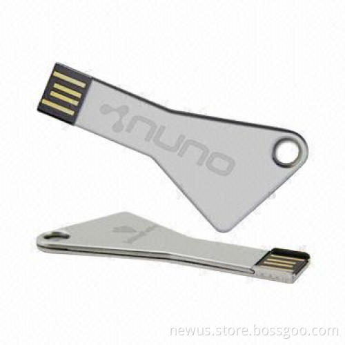 Promotional Metal Key USB with Shock-resistant, Supports Bootable Function